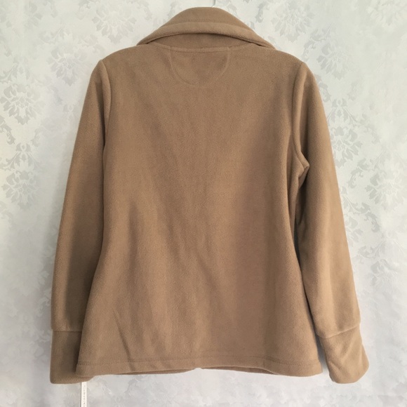 NWT Calvin Klein Tan Brown Gold Fleece Zip Up - Picture 6 of 7